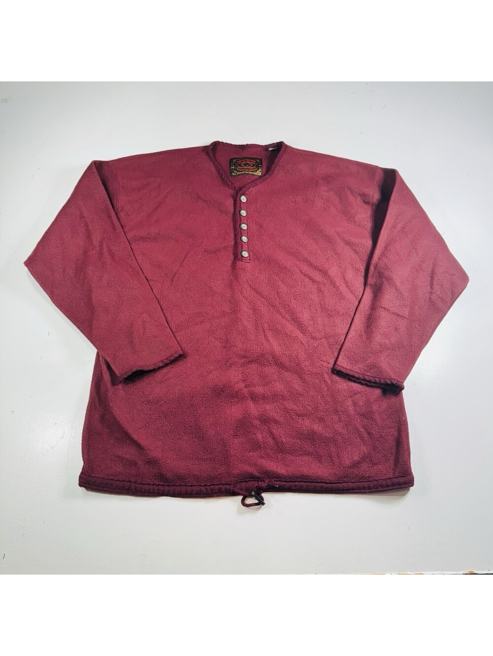 Fast Solarfleece Henley Fleece Shirt Red Men’s Size XL